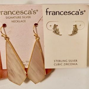 2 pairs francesca’s earrings